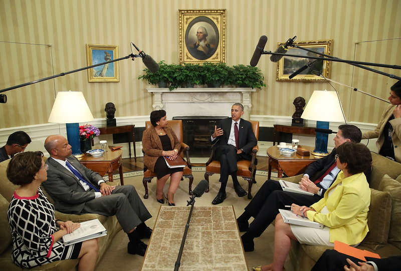 Here is the table pretending to be a bed for a boom mic in July 2016. Image via Getty.